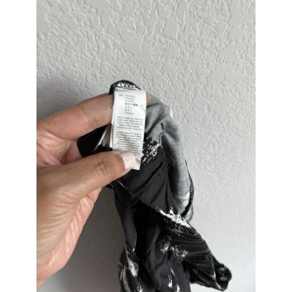 Khakis by GAP Women’s‎ Black White Lightweight Printed Pleated Pants Large NEW - Picture 12 of 12